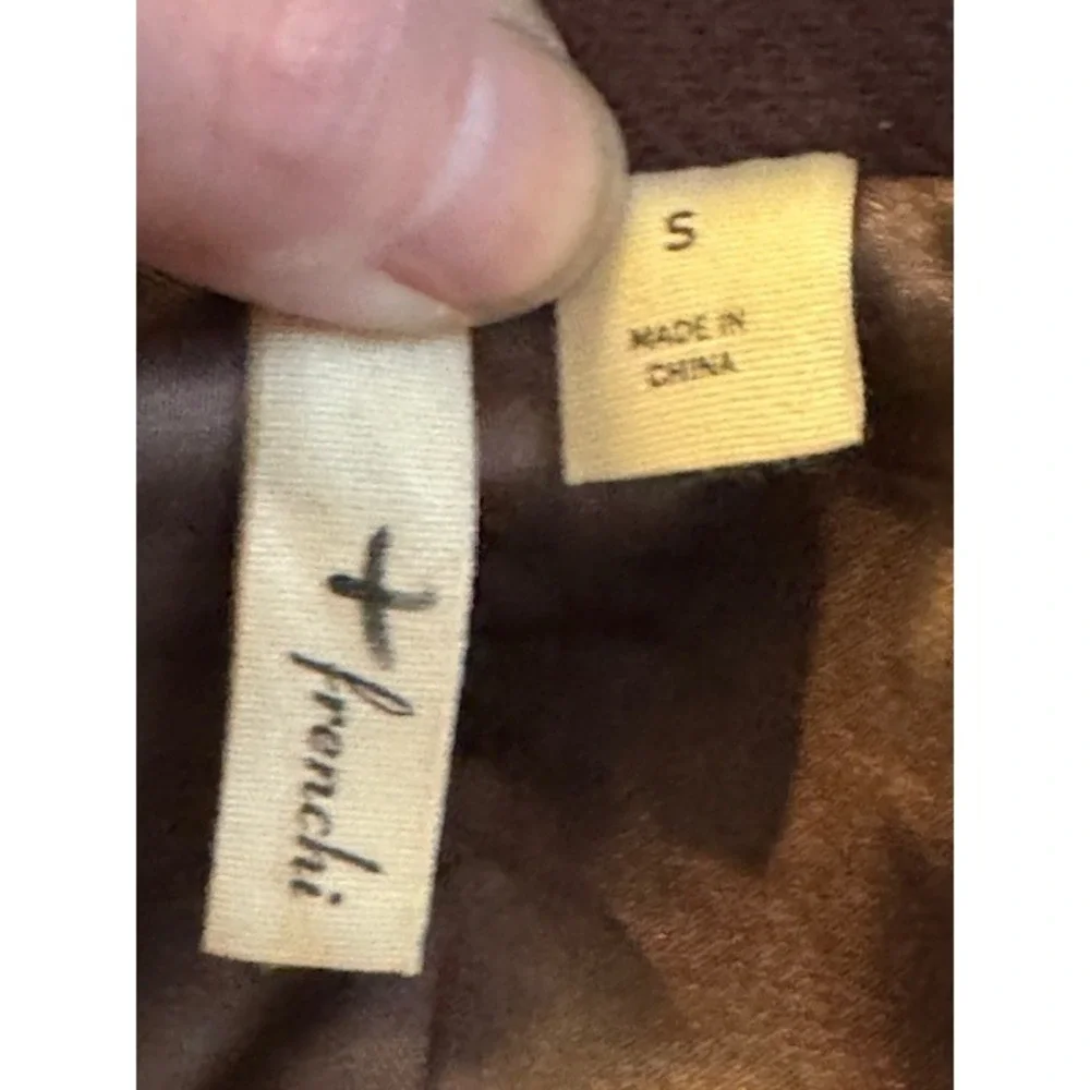 Frenchi Kids Plaid Button Front Coat‎ Size S Brown Yellow